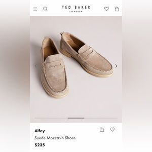 Ted Baker Alfey Suede Loafer / Slip on / Moccasins sz 42